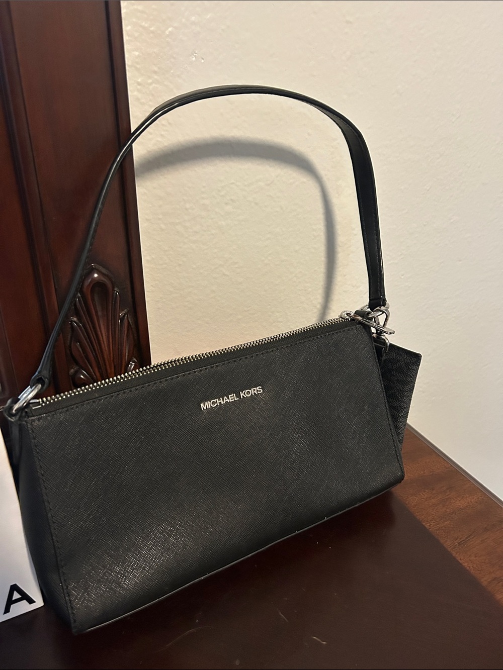 Michael Kors Black Saffiano Leather Shoulder Bag